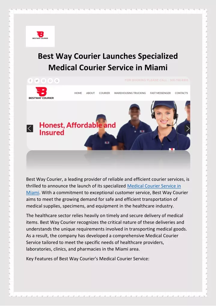 best way courier launches specialized medical
