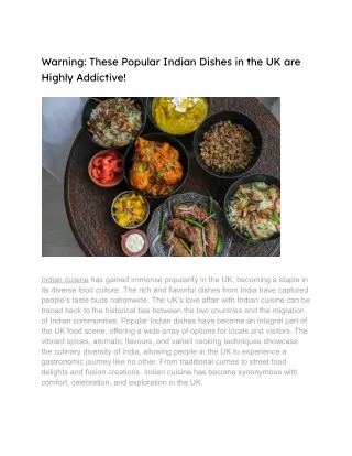 Warning_ These Popular Indian Dishes in the UK are Highly Addictive