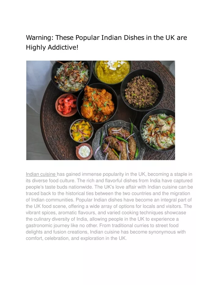 warning these popular indian dishes