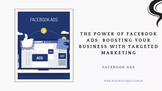 Boosting Your Business with fb ads  | web creative solution