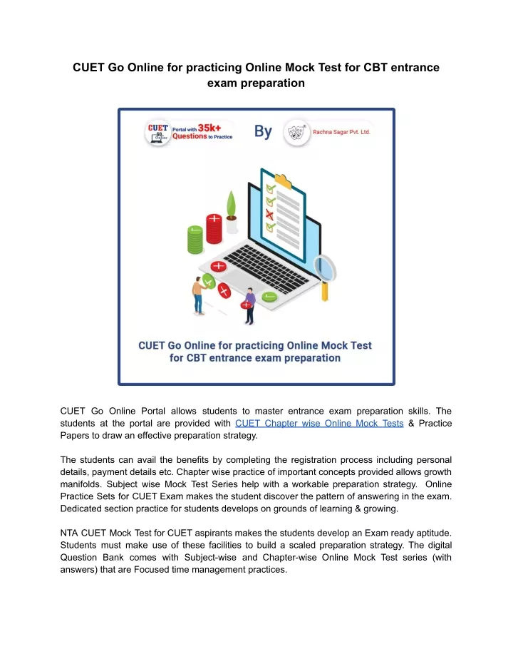 cuet go online for practicing online mock test
