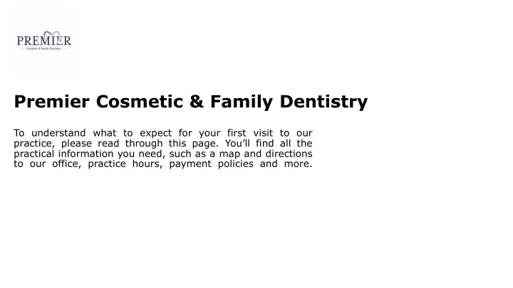 premier cosmetic family dentistry