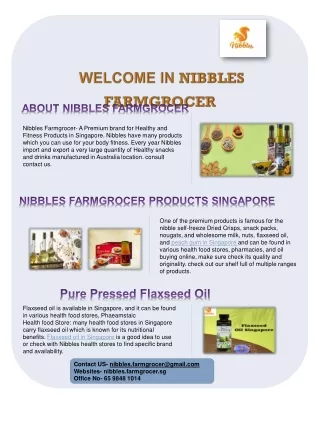 Nibbles Farmgrocer| Best Organic Flaxseed Oil in Singapore