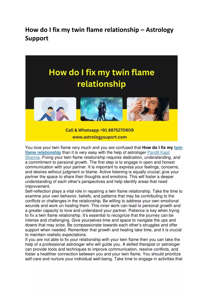 how do i fix my twin flame relationship astrology