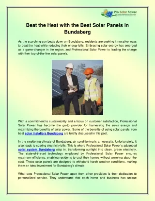 Solar installers Bundaberg
