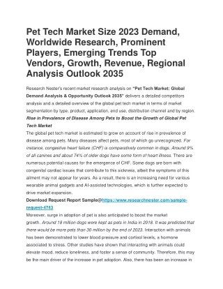pet tech market size 2023 demand worldwide
