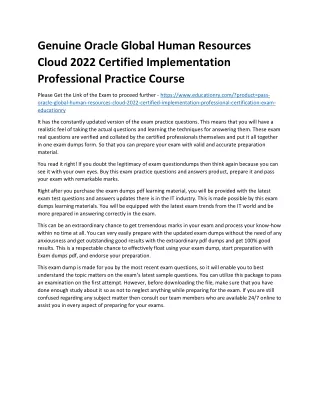 genuine oracle global human resources cloud 2022