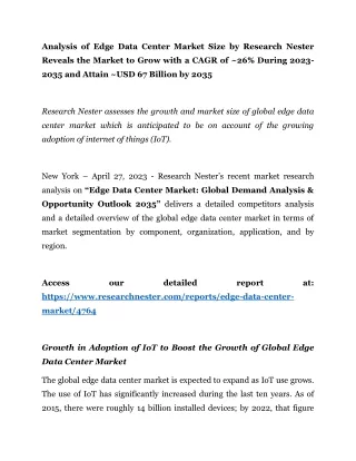 analysis of edge data center market size