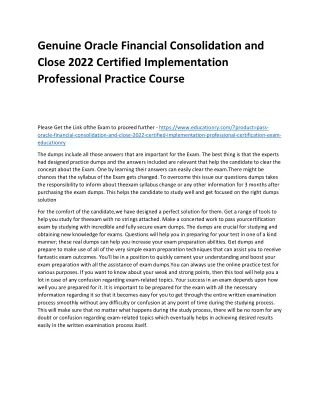 genuine oracle financial consolidation and close
