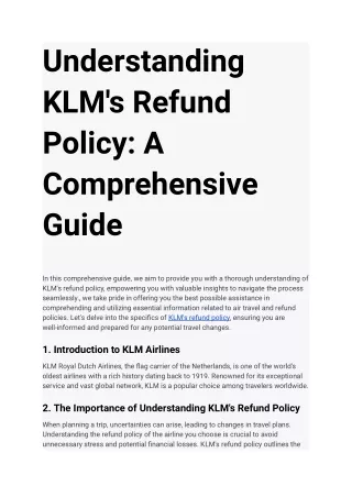 Understanding KLM's Refund Policy_ A Comprehensive Guide