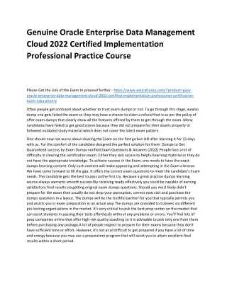 genuine oracle enterprise data management cloud