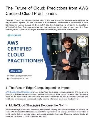 The Future of Cloud_ Predictions from AWS Certified Cloud Practitioners