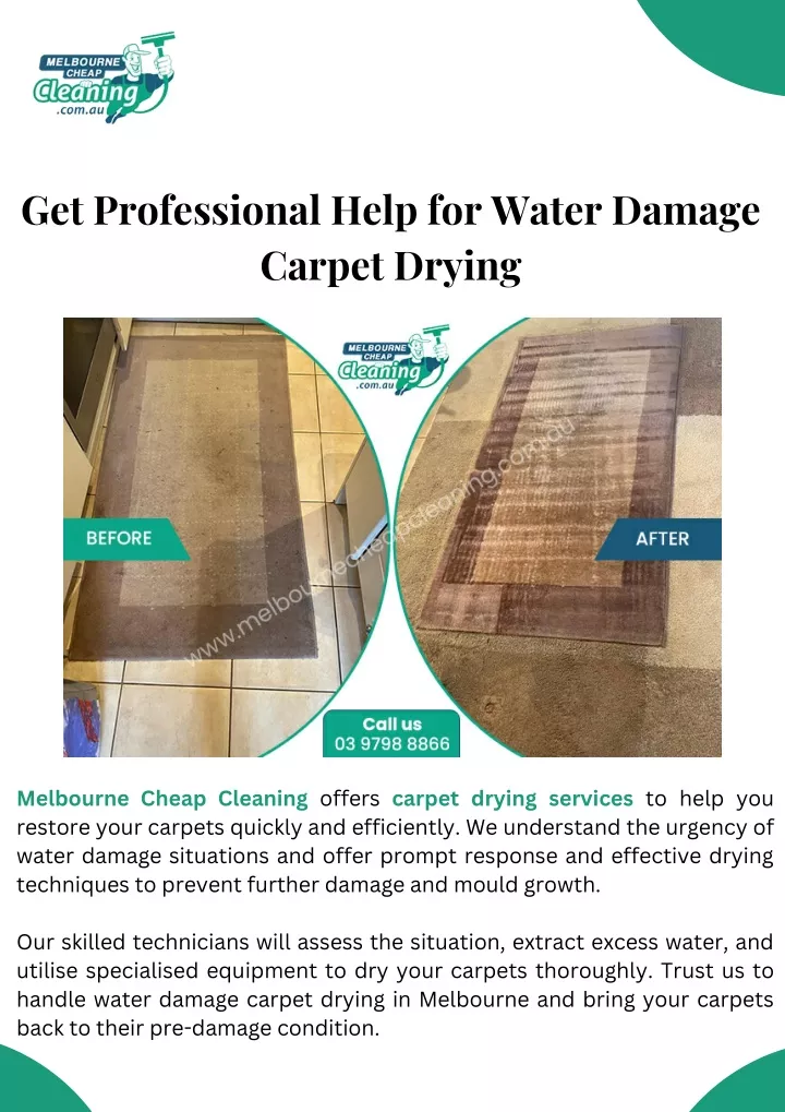 get professional help for water damage carpet