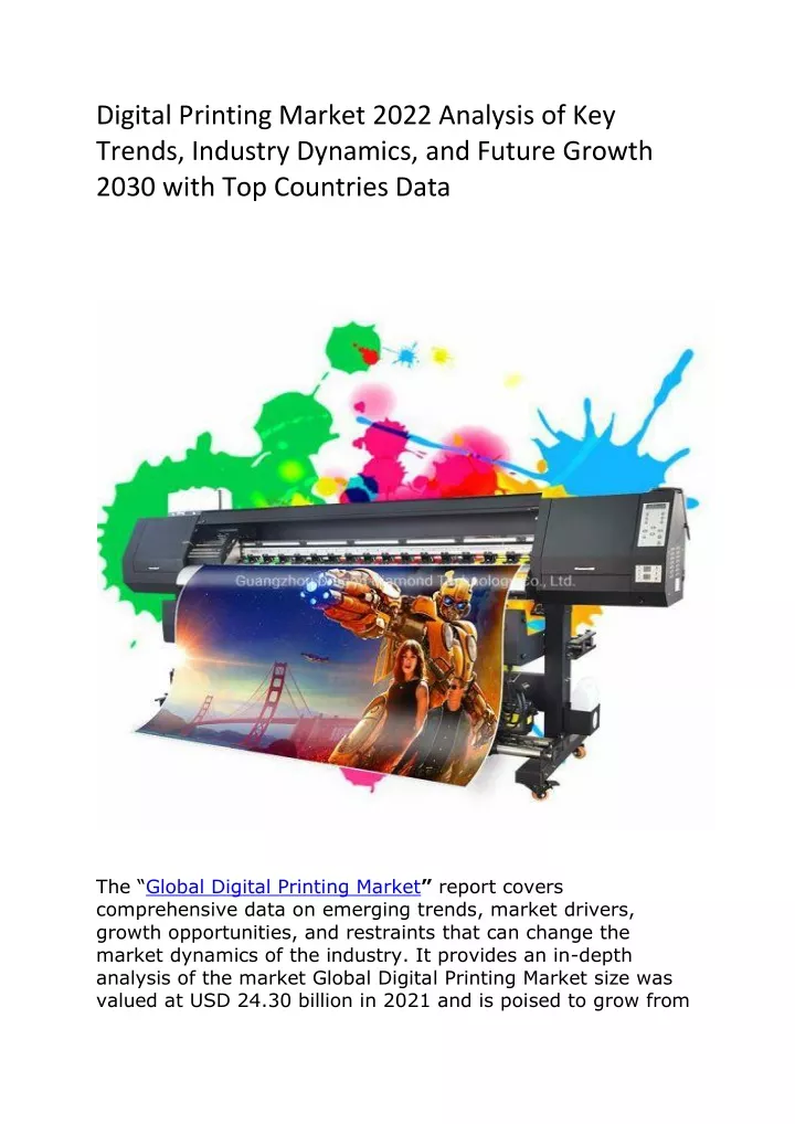 digital printing market 2022 analysis