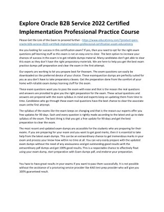explore oracle b2b service 2022 certified