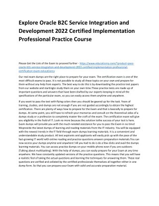 explore oracle b2c service integration