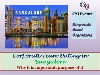Corporate Offsite Venue  - Corporate Team Outing in Bangalore