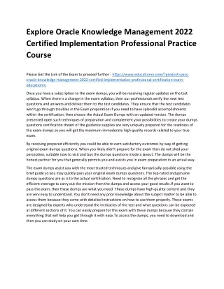 explore oracle knowledge management 2022