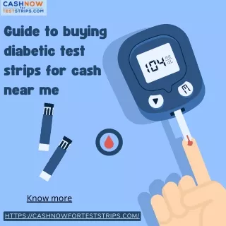 Guide to buying diabetic test strips for cash near me