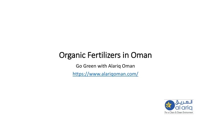 organic fertilizers in oman