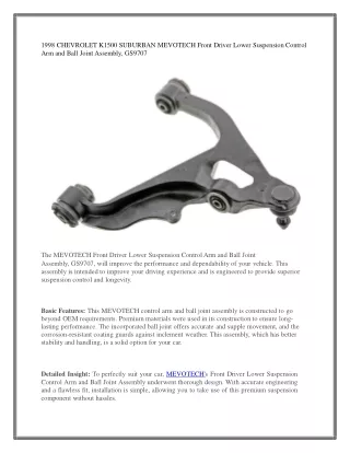 1998 CHEVROLET K1500 SUBURBAN MEVOTECH Front Driver Lower Suspension Control Arm and Ball Joint Assembly (1)