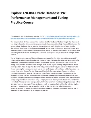 explore 1z0 084 oracle database 19c performance