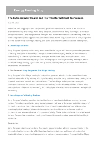 energy healing blog