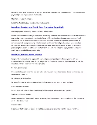 host merchant services hms is a payment