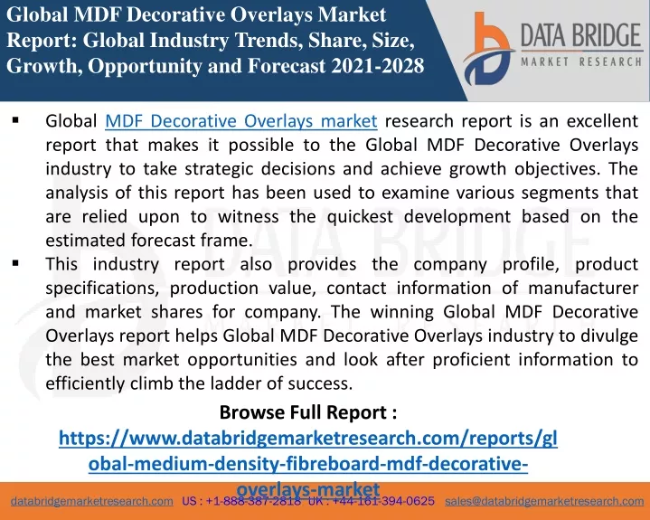 global mdf decorative overlays market report