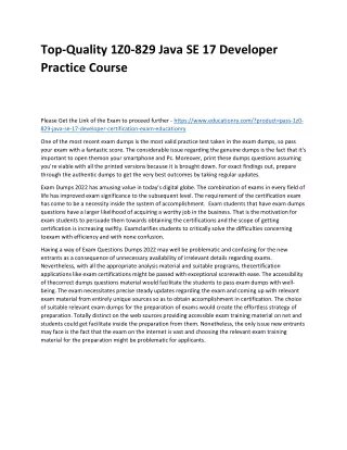 top quality 1z0 829 java se 17 developer practice