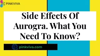 Side Effects Of Aurogra. What You Need To Know?