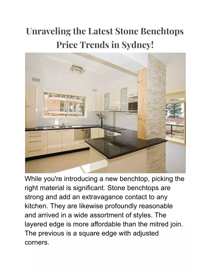 unraveling the latest stone benchtops price