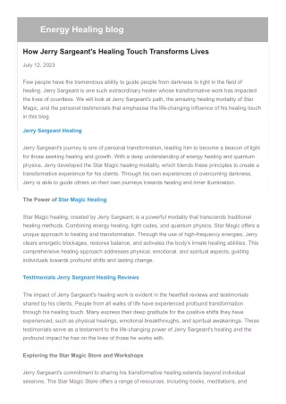 energy healing blog