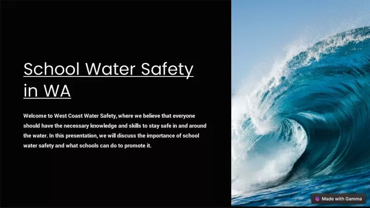 school water safety in wa