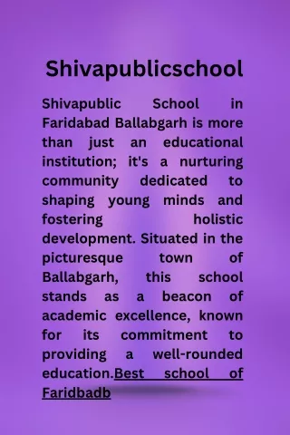 Best Schools of Faridabad