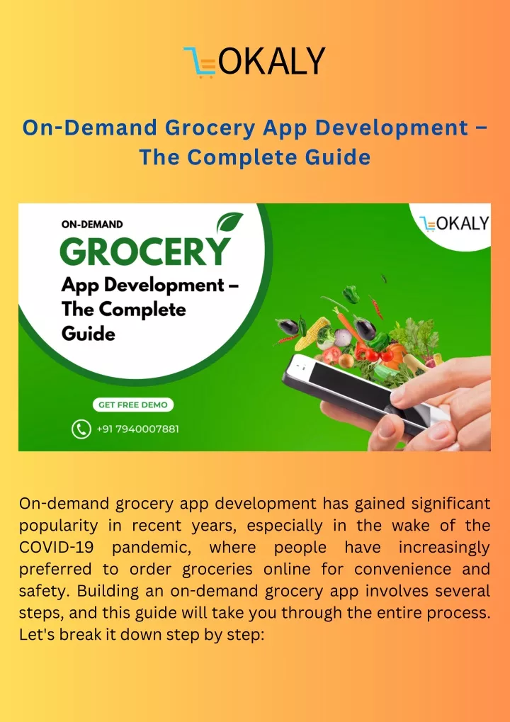 on demand grocery app development the complete
