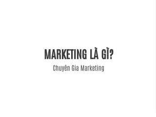 Marketing là gì?