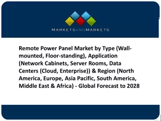 Remote Power Panel Market Trends & Opportunities with Forecast 2023-2028