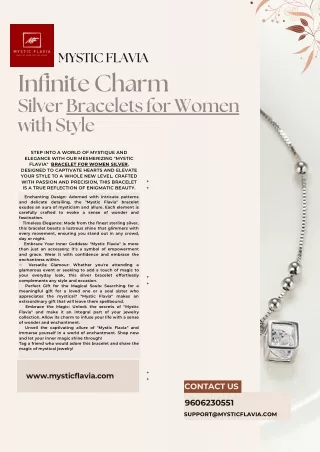 Infinite Charm Silver Bracelets for Women with Style