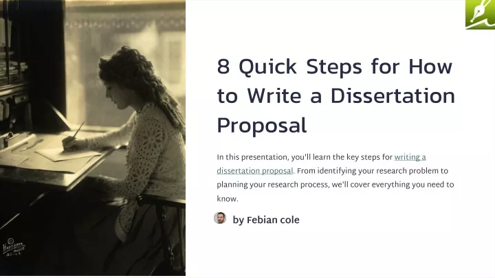 8 quick steps for how to write a dissertation
