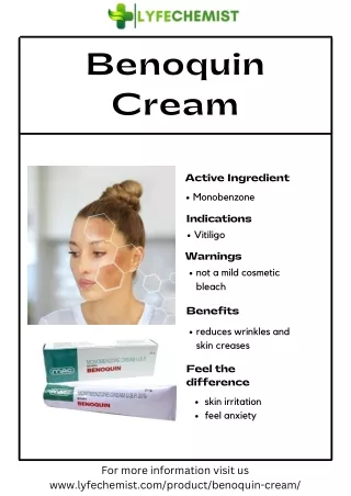 Discover the Power of Benoquin Cream Brighten Your Skin - Order Online Today