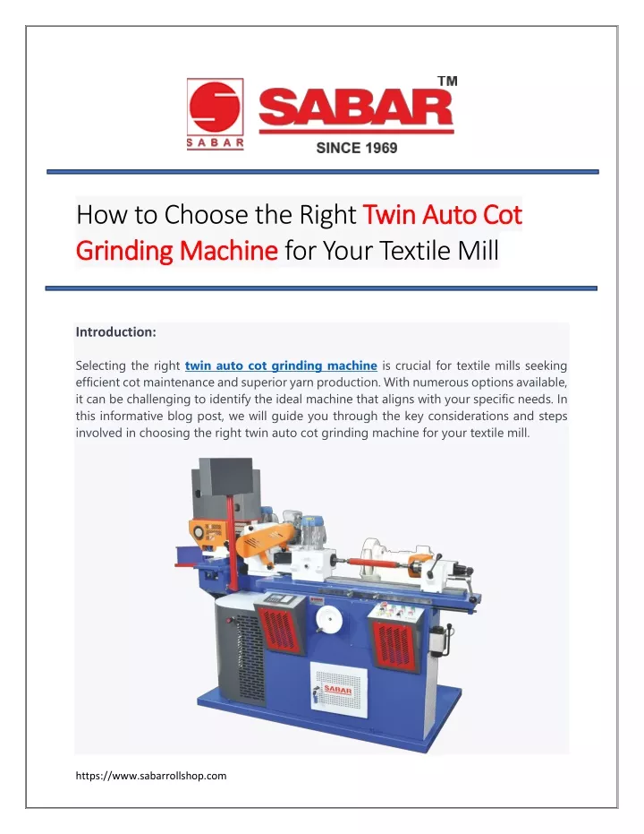 how to choose the right twin auto cot grinding