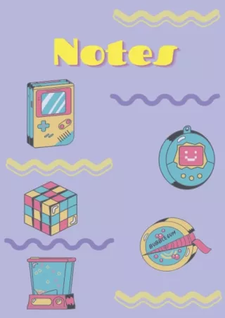$PDF$/READ/DOWNLOAD Notes: 90's themed blank lined notebook