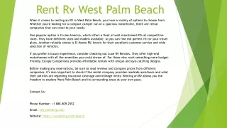 rent rv west palm beach