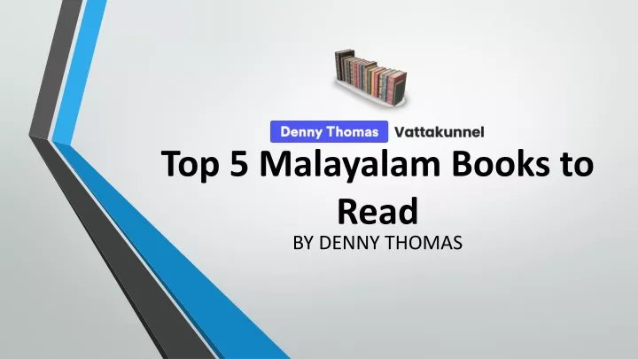top 5 malayalam books to read