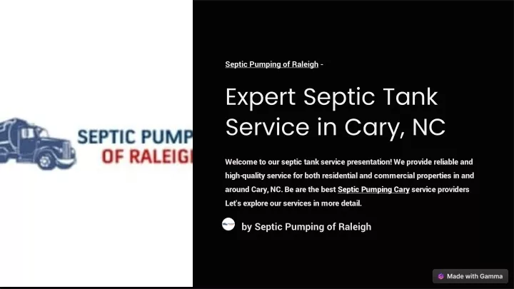 septic pumping of raleigh