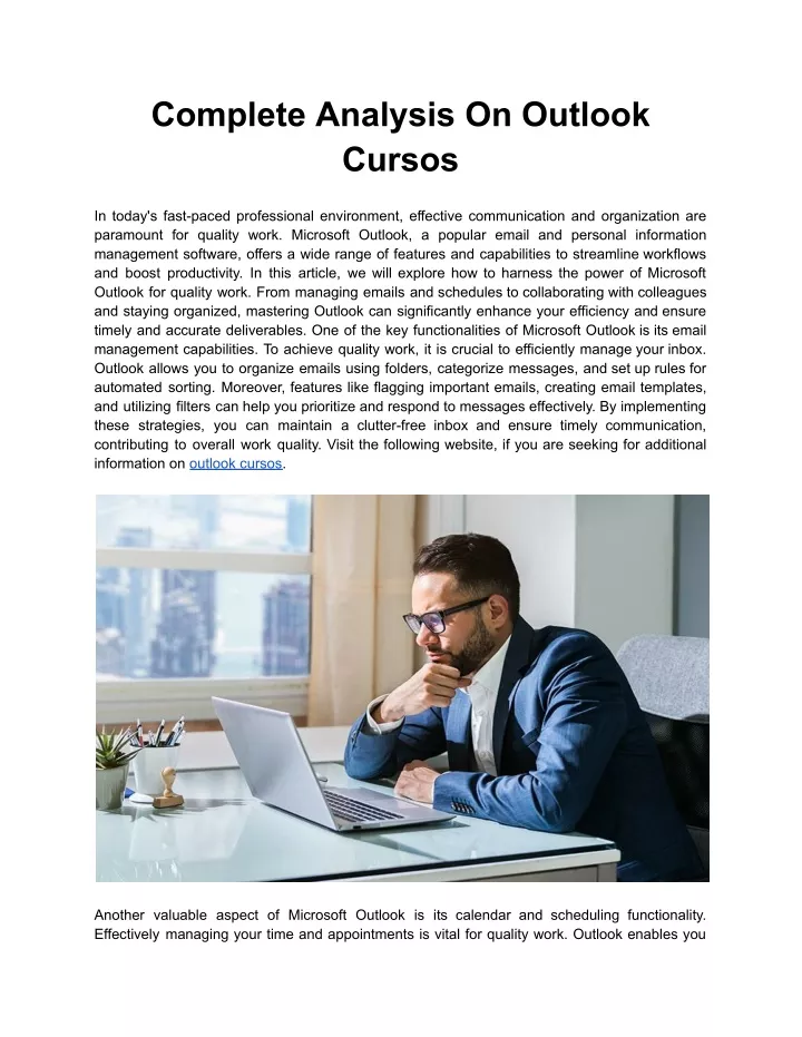complete analysis on outlook cursos