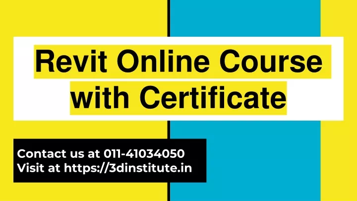 revit online course with certificate