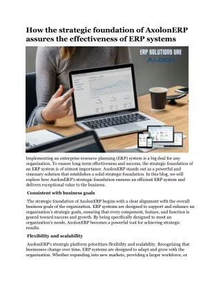 how the strategic foundation of axolonerp assures