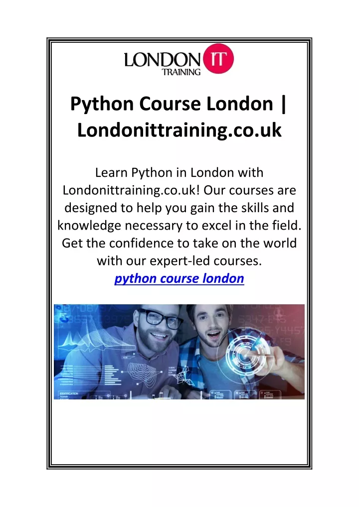 python course london londonittraining co uk